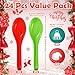 JellyArch 48 Pack Christmas Game for Family Party Spoon Relay Race Set Christmas Tree Santa Snowman Reindeer Ball and Spoon Race Game for Indoor Outdoor Holiday Party GiftsHats - Image 4