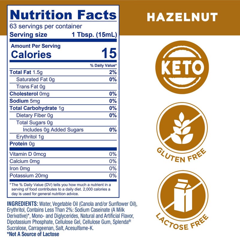 SPLENDA Sugar Free Hazelnut Coffee Creamer, 32 Fl Oz. - Image 3