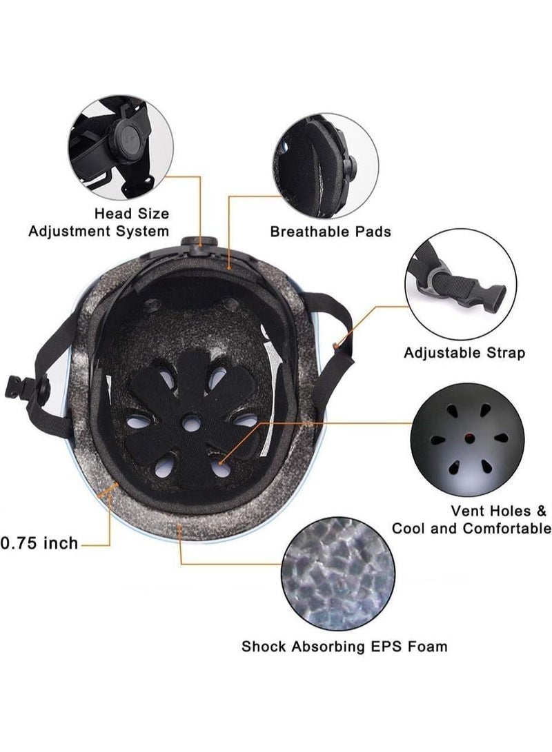 Kids Helmet,Skateboard Bike Helmet,Adjustable & Design of Ventilation Multi-Sport Safety Helmet for Bicycle Skate Scooter Youth & Kids - Image 2