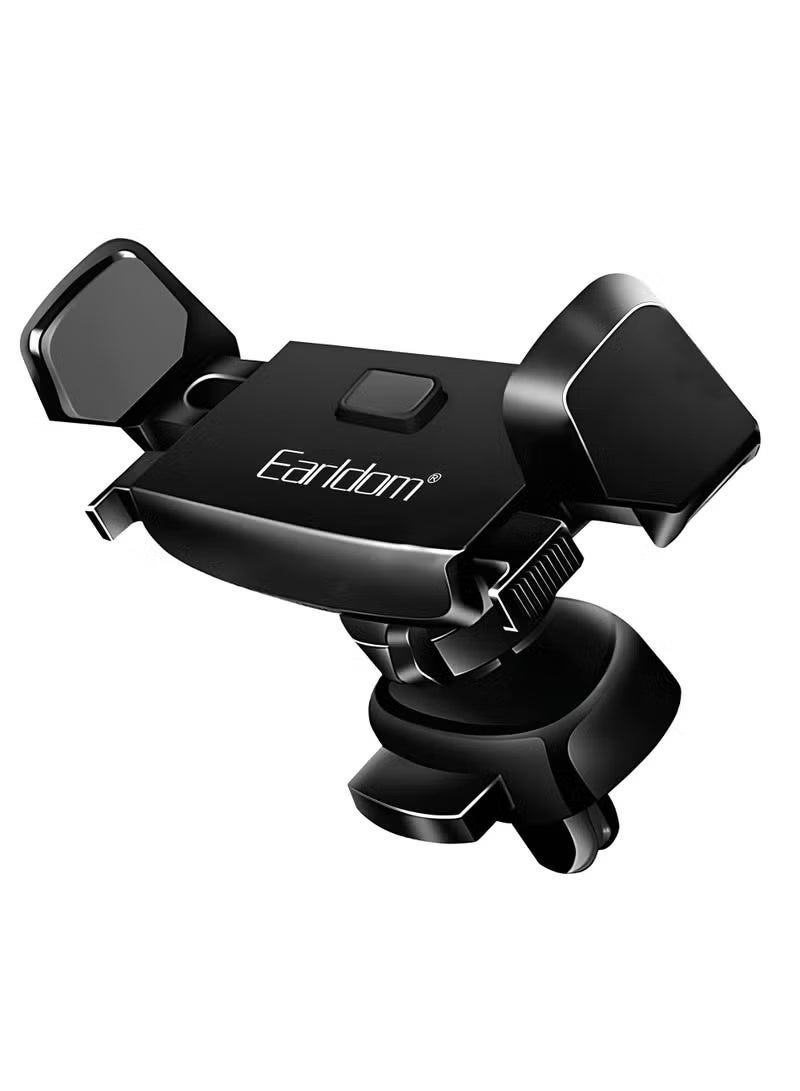 Earldom ET-EH45 Car Phone Holder – 360° Rotation – Dedicated slot for charging the phone - Secure & Firm Air Vent Mount-BLACK - Image 1