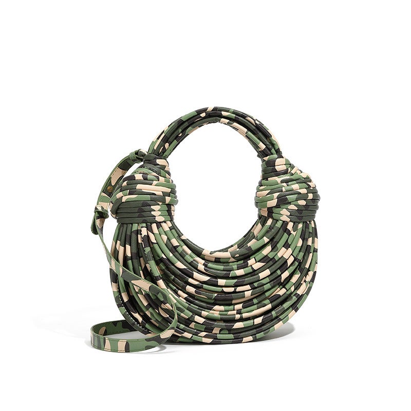 2024 Colorful Fashionable Noodle-Shaped Crossover Bag Women'S Handbag Selling Hand-Woven Knot Handbag - Image 1