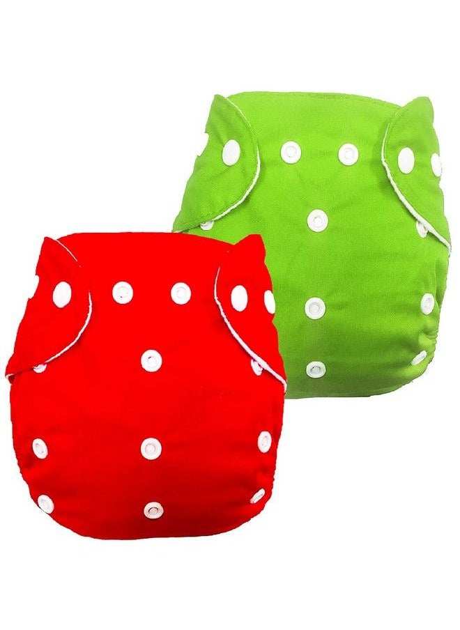 BabyMoon (Set Of 2) Cloth Diaper Cover Designer Premium Reusable Adjustable Size Waterproof Washable Pocket Cloth Diaper Nappie ( Without Inserts )  - Image 2