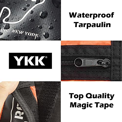RE ROUGH ENOUGH Rough Enough Boys Wallet for Teen Kids with Neck Lanyard Zipper Coin Purse Card Holder Waterproof Black Orange Glow in the Dark - Image 4