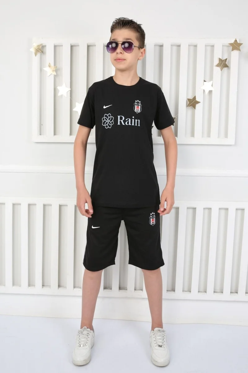 مافي بونجوك كيدز Blue Boncuk Kids Fan Combed Cotton Jersey
