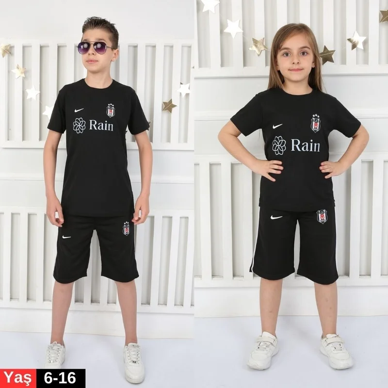 مافي بونجوك كيدز Blue Boncuk Kids Fan Combed Cotton Jersey
