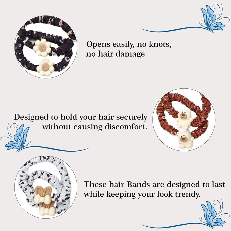 FHF Hair Rubber Bands Multicolor Pack of 12 Hair Accessories for Women and Girls - Image 3
