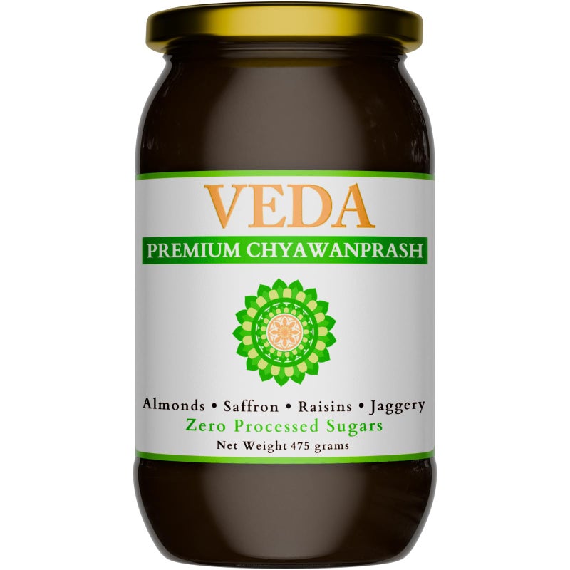 VEDA Premium Chyawanprash (Sugar Free) | 16.7 Oz | Ayurvedic Herbal Jam with Amla & Ashwagandha | Fortified with Almonds & Saffron - Image 1
