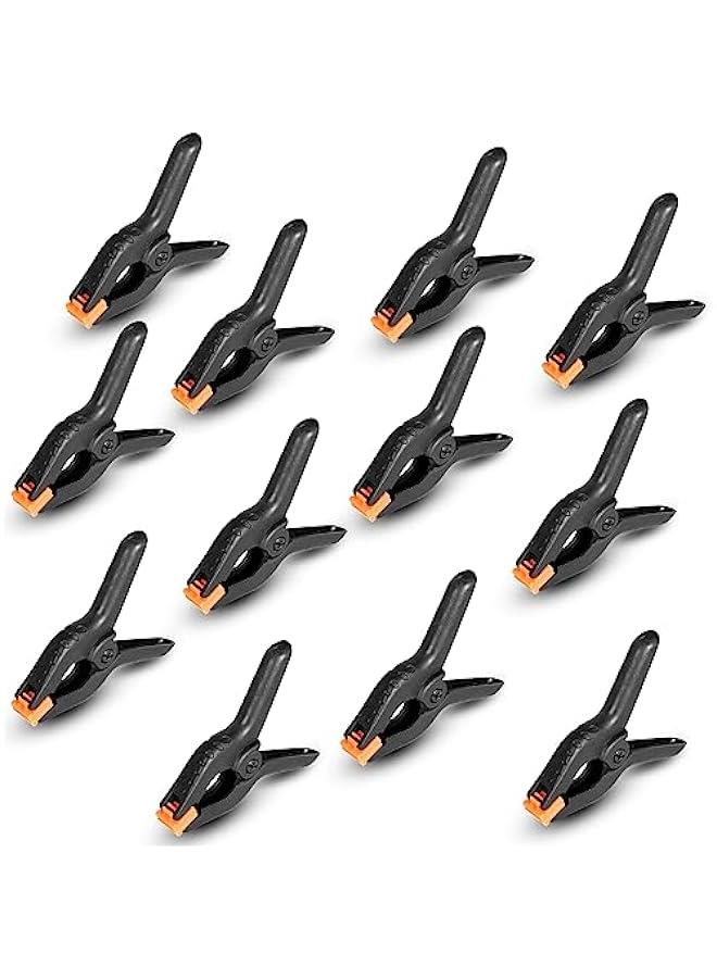 Spring Clamps 12 Pack, 3.5 inch Spring Clips for Crafts  Professional Backdrop Clips, Heavy Duty Plastic Clamps for Woodworking - Image 1
