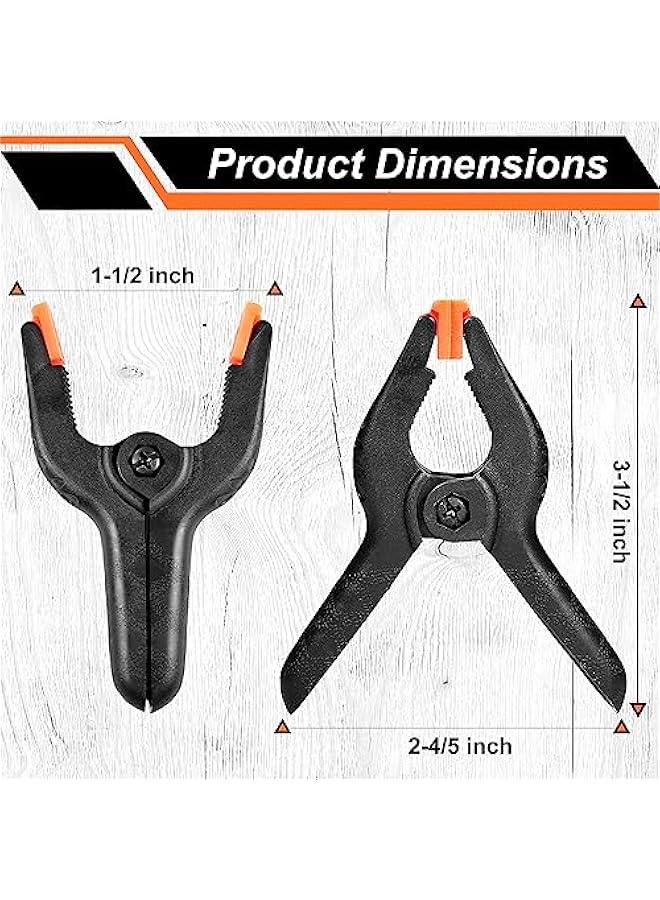 Spring Clamps 12 Pack, 3.5 inch Spring Clips for Crafts  Professional Backdrop Clips, Heavy Duty Plastic Clamps for Woodworking - Image 2