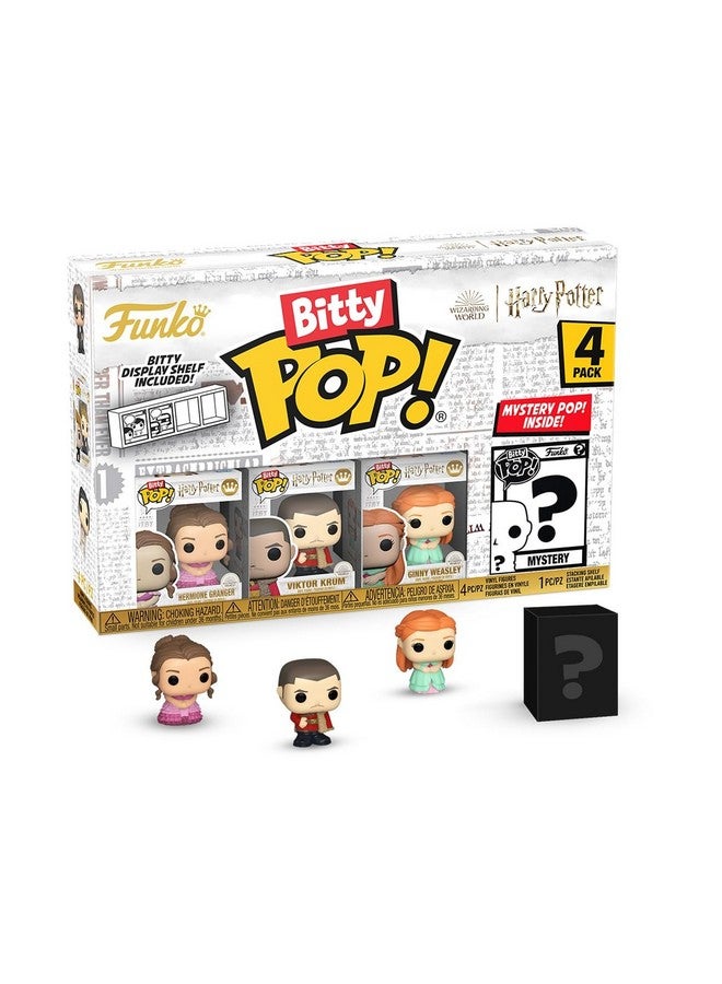 Funko فانكو بيتي بوب هاري بوتر - هيرميون، مجموعة 4 - شخصية مفاجأة صغيرة - 0.9 بوصة (2.2 سم) - مجموعة هاري بوتر القابلة للجمع - رف عرض قابل للتكديس متضمن - فكرة هدية - أكياس حفلات - Image 1