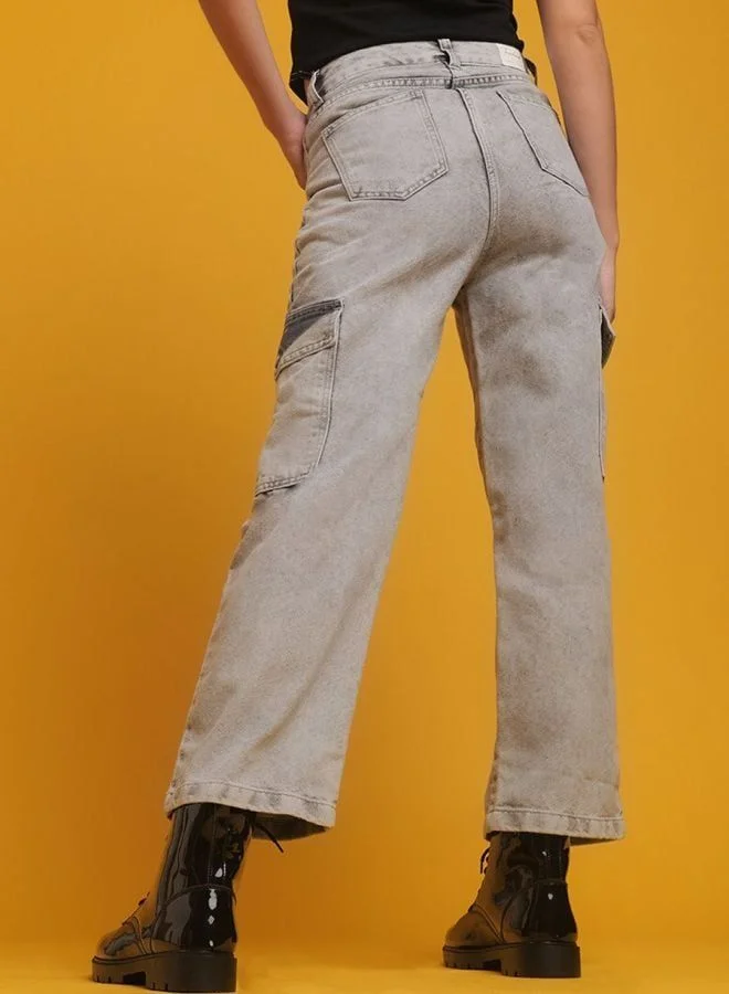 Freehand  Women Flared Solid High Rise Jeans  | Best Price UAE