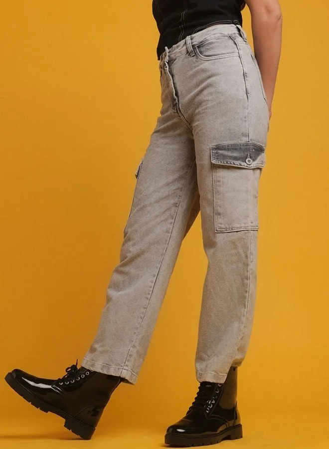 Freehand  Women Flared Solid High Rise Jeans  | Best Price UAE