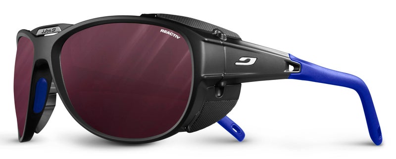 Julbo Explorer 20 Mountain Sunglasses BlackBlue Frame TransparentRose Lens REACTIV 04 High Contrast - Image 2