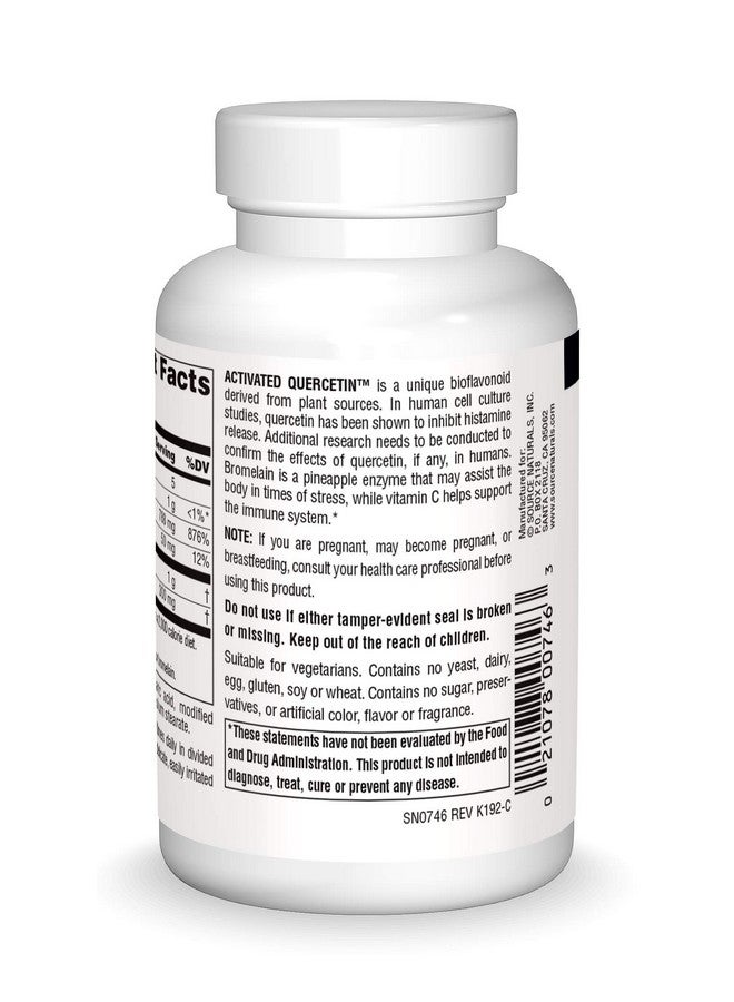 Source Naturals Activated Quercetin Plantderived Bioflavonoid Complex Seasonal & Immune Defense 100 Vegetarian Friendlytablets - Image 3