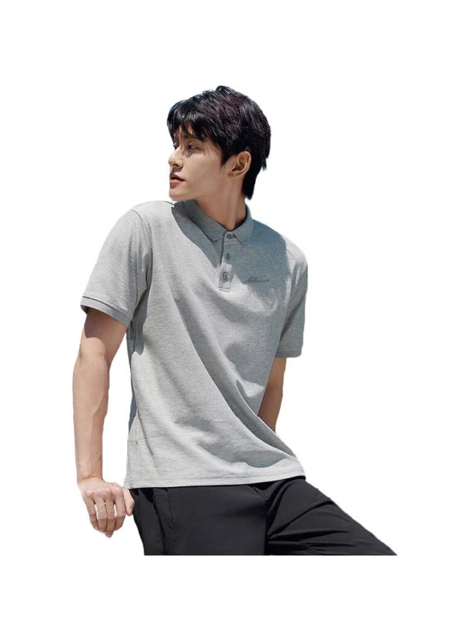 Pull Back Warrior Short-sleeve T-shirt For Men, Breathable Summer T-shirt, Turn-down Collar Polo Shirt, Quick-dry Ice Silk Feel Casual Sportswear Top - Image 2