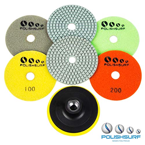 POLISHSURF Diamond Polishing Pads 4 Inch Wet Dry Set 7 Pieces for Concrete Marble Quartz Stone Countertop Granite Polishing - by POLISHSURF - Image 5
