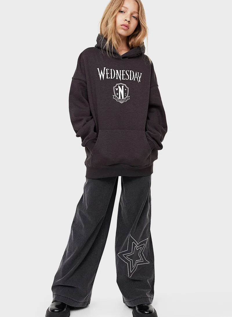 H&M Youth Graphic Print Hoodie