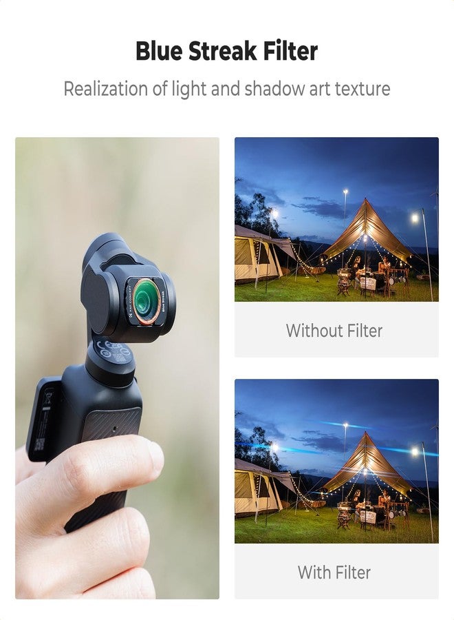 كيه آند إف كونسبت مجموعة فلاتر تأثيرات K&F Concept المكونة من 4 قطع لكاميرا DJI Osmo Pocket 3 - Image 4