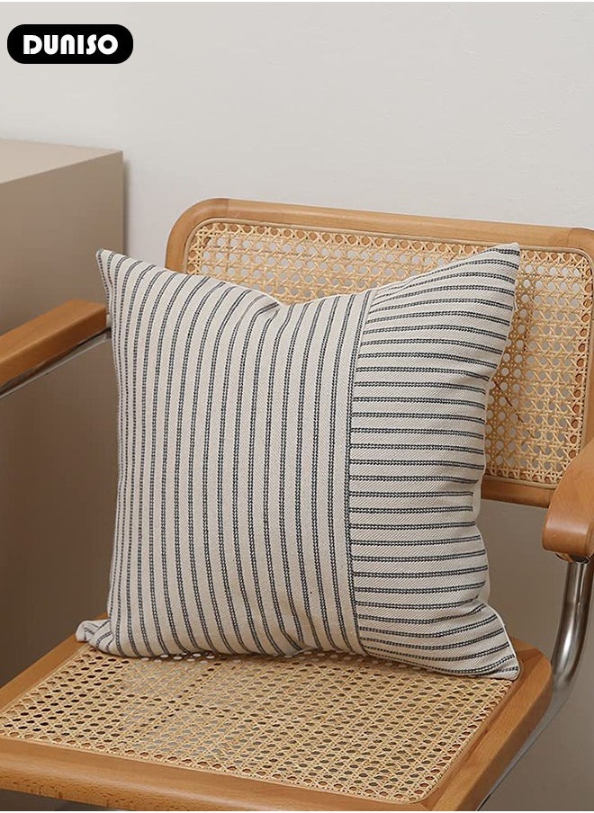 DUNISO Decorative Throw Pillow Covers 45x45cm Set of 2 ,Cushion Covers Square Modern Stripe Pillowcases , Decorative Pillow Covers for Couch,Car,Bedroom,Living Room  - Image 3