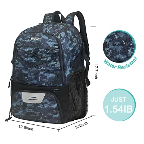 DAFISKY Youth Soccer Backpack Basketball BagBall CompartmentBreathable Separate Cleat WaterResistant Lightweight Durable Ergonomic Comfort Sports Equipment for Volleyball Football Rugby Training - Image 3