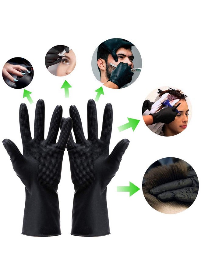 IXIGER Hair Dye Gloves,Professional Hair Coloring Accessories for Hair Salon Hair Dyeing,2pcs（1 left+1 right）,black - Image 2