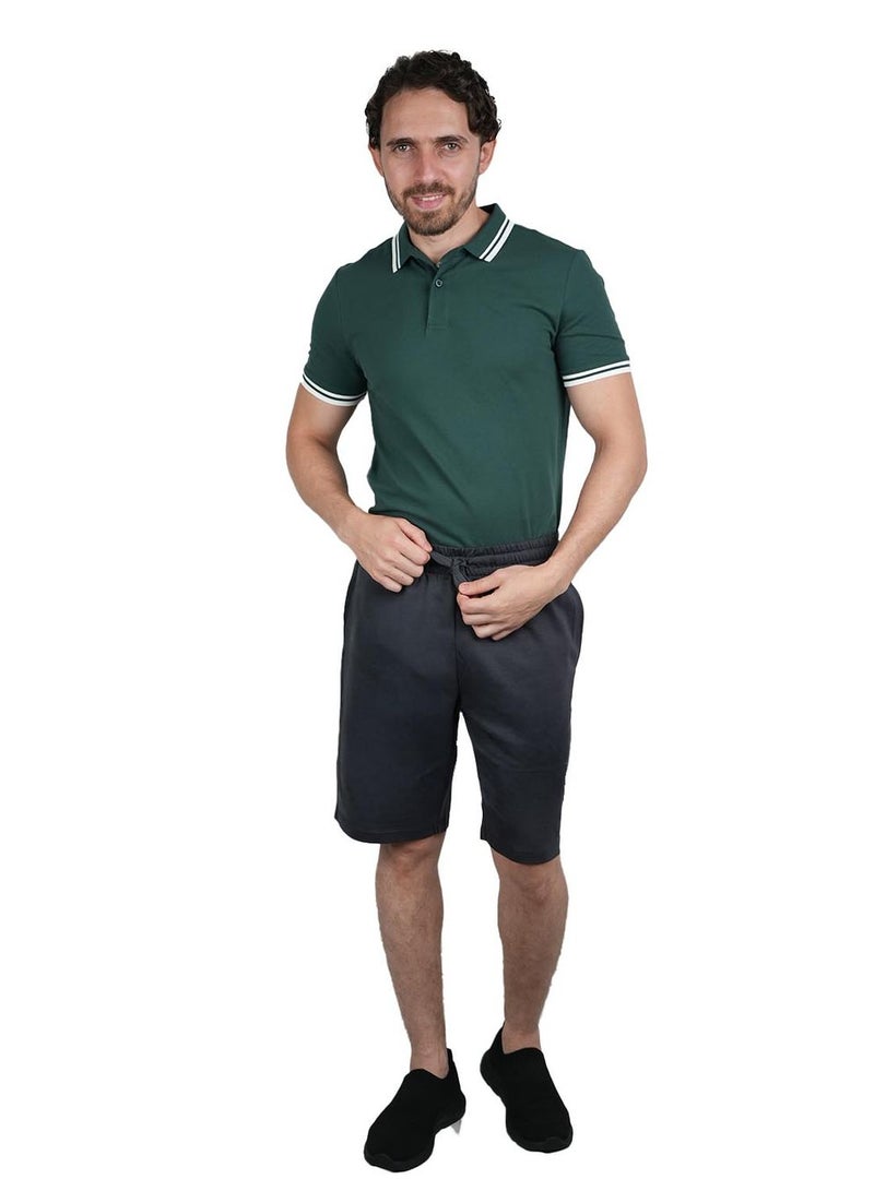 GIORDANO Men's Regular Fit Shorts: Cotton Knit - Image 2