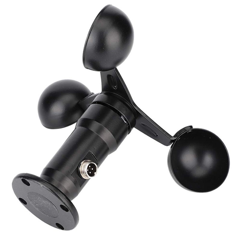 Aluminum Alloy Wind Speed Sensor Anemometer 0 30m s 360 Degree Outdoor Use Black - Image 3