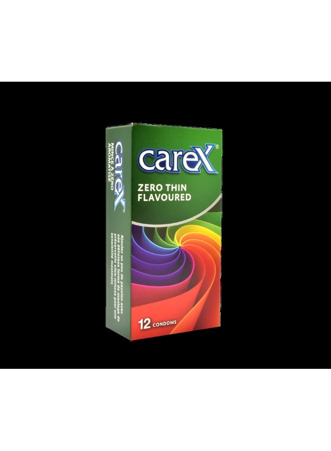 careX واقيات ذكرية بنكهة زيرو رقيقة | 30% أرق مع نكهة | 12 قطعة - Image 2