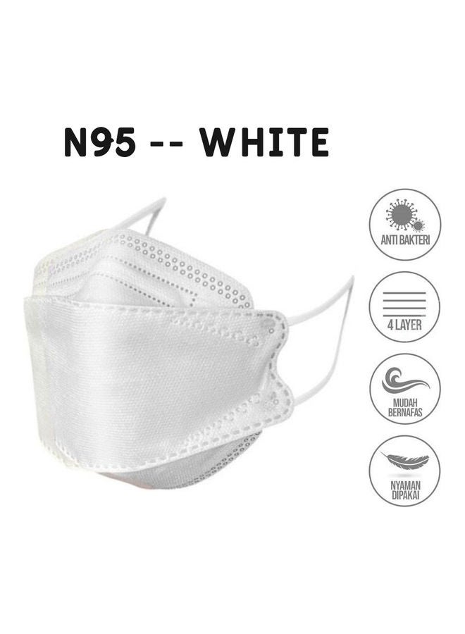NIBEMINENT 10-Piece N95 Face Mask For Adults Black and White  - Image 3