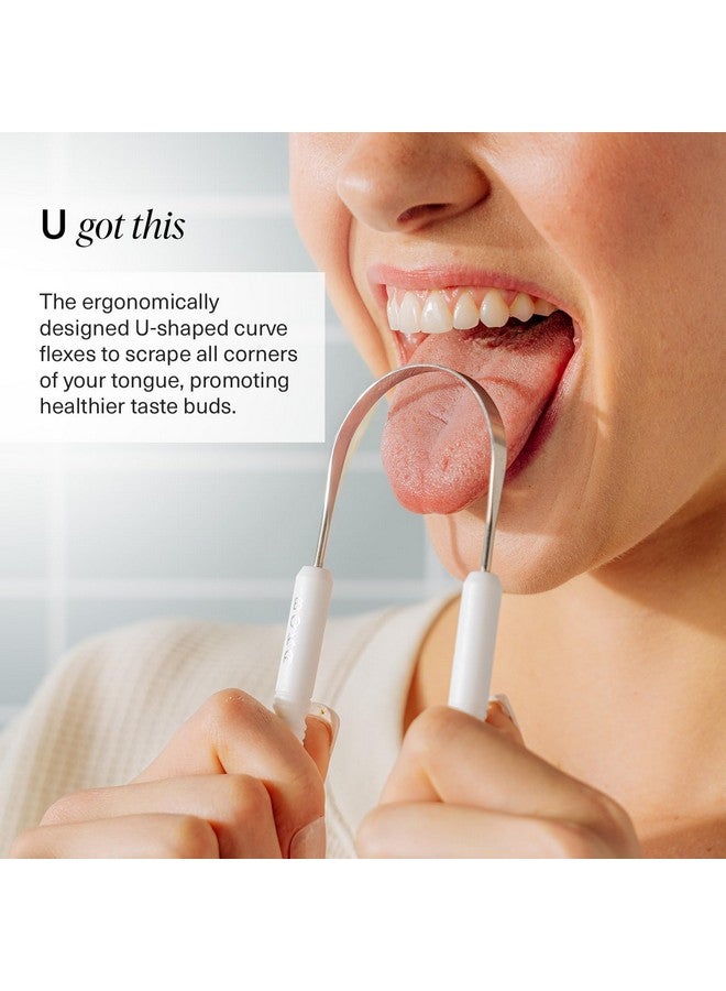 BOKA Tongue Scraper For Adults & Kids With Case - Stainless Steel Tongue Cleaner W/Linen Travel Pouch - Scrubber To Remove Tongue Buildup And Freshen Breath (Pack Of 1) - Image 4