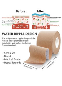 Sefudun SEFUDUN Muscle Tape Sports Therapy Tape Anti-Injury Muscle Tape 5CM*5CM  - Image 3