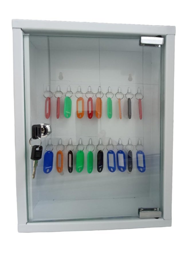 ROBUSTLINE Key Box With Free Key Tags 20 Keys With Glass Door - Image 2