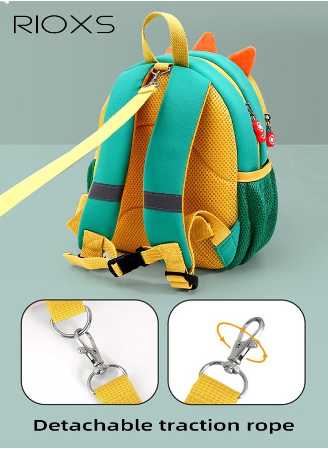 RIOXS Kids Boys Girls Toddler Backpack Lightweight Waterproof Kindergarten Schoolbag Animal 3D Cartoon Mini Travel Bag for Baby Girls Boys 2-8 Years Daypack  - Image 3