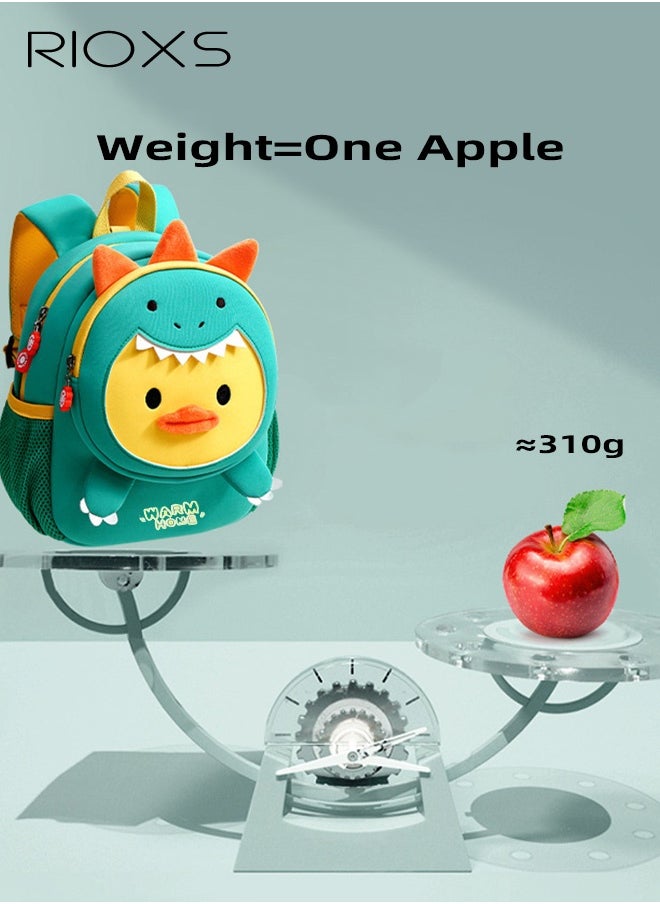 RIOXS Kids Boys Girls Toddler Backpack Lightweight Waterproof Kindergarten Schoolbag Animal 3D Cartoon Mini Travel Bag for Baby Girls Boys 2-8 Years Daypack  - Image 4