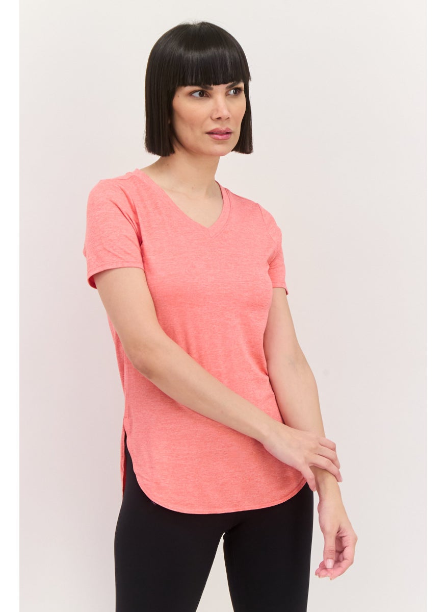 Women Sportswear Fit Shorts Sleeve Training T-Shirts, Coral Heather - pzsku/ZB27A001246B1FCA5DD33Z/45/_/1737642030/f910e9ed-3895-4424-ab48-621082b52626