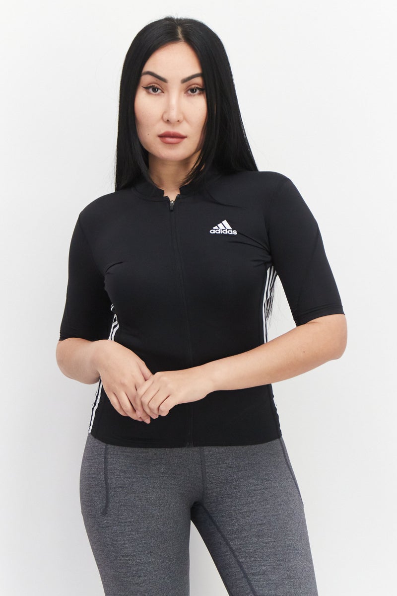 Adidas تي شيرت تدريب رياضي للنساء، أسود - Image 1