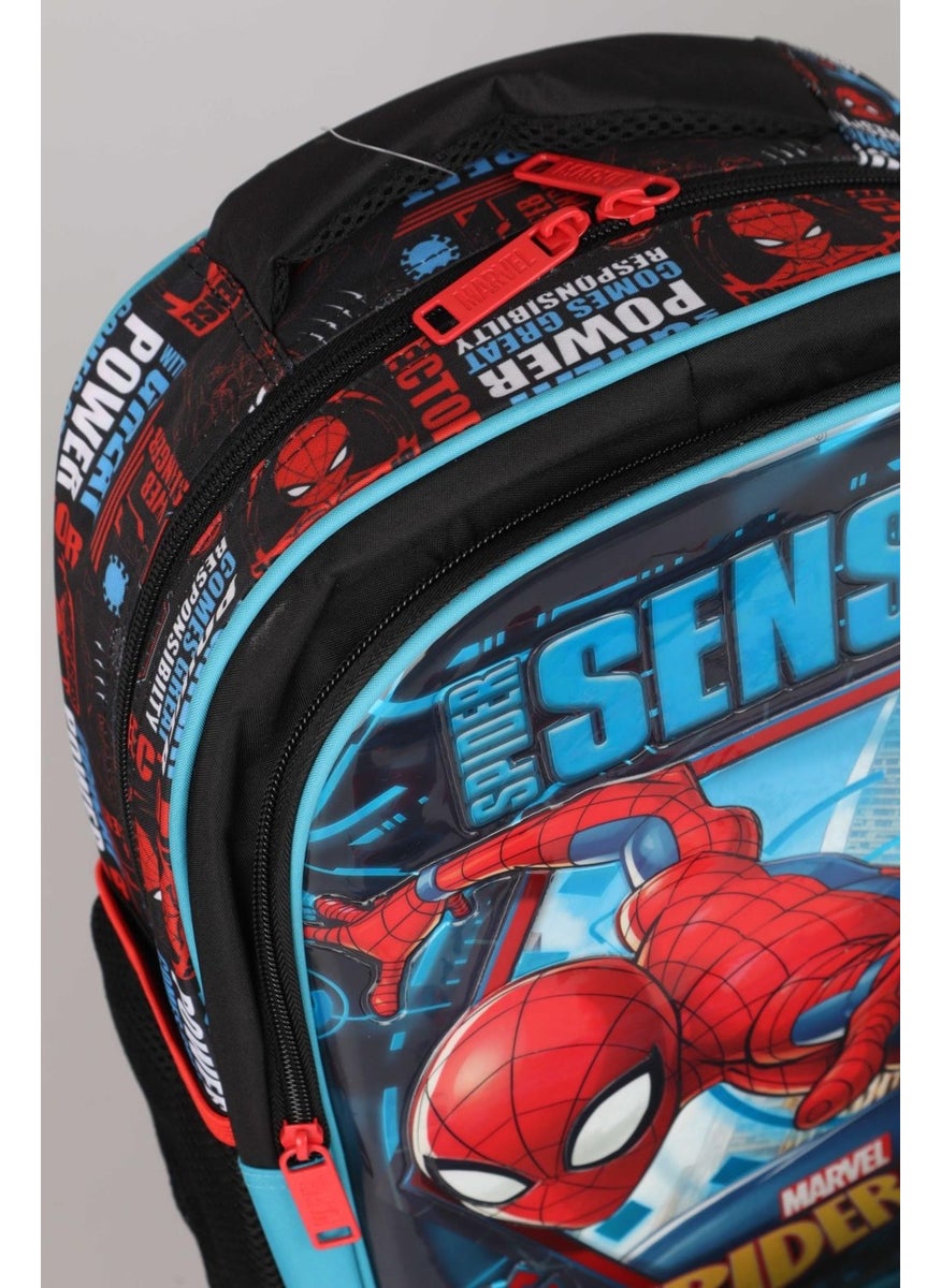 SPIDERMAN Licensed School Bag Pencil Bag 2 Pieces Pencils with Erasers Double Blade Sharpener and Rocket Eraser Stationery Set  - Image 5