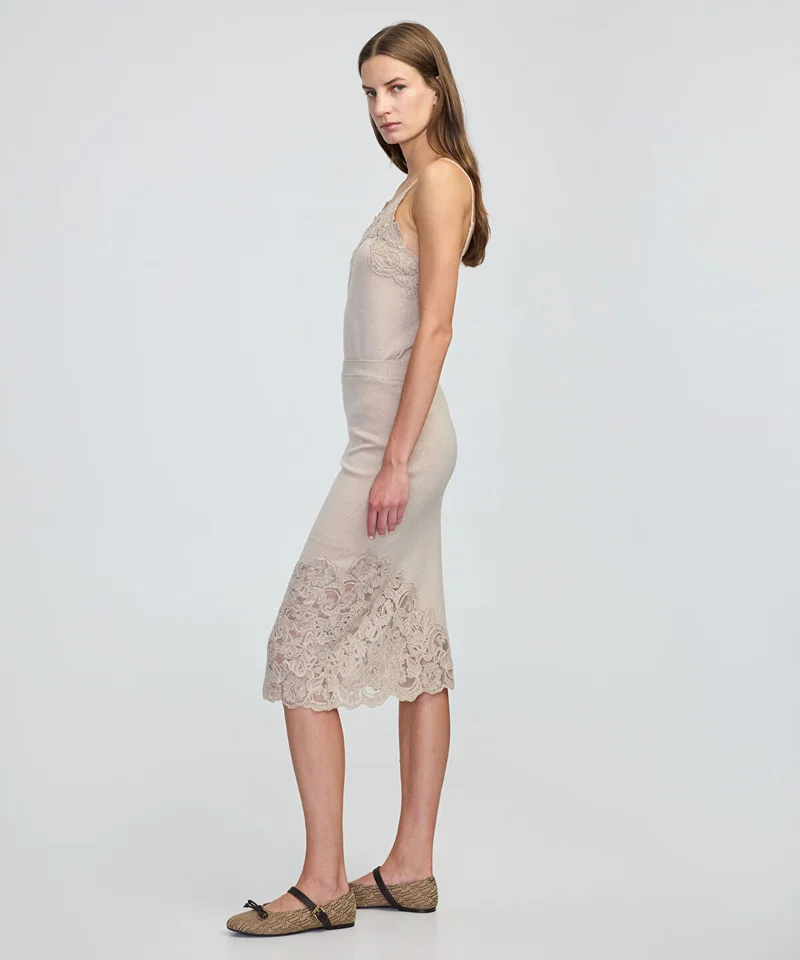 Ipekyol  Lace-Applique Knit Skirt for Women | Best Price UAE
