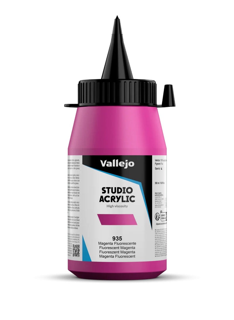 فاليجو طلاء أكريليك ستوديو فلورسنت ماجنتا 200 مل - طلاء أكريليك نيون ماجنتا لامع - (22935)