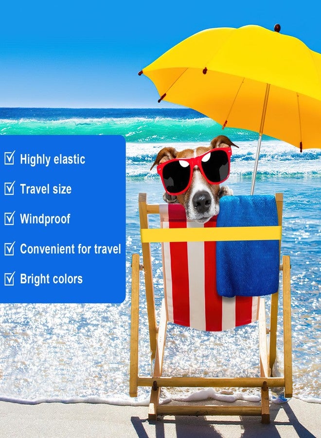 rookea 5 Pack Beach Towel Bands Beach Towel Clips for Cruise Chairs, ROOKEA Pool Chairs Towel Strap Towel Holder Cruise Ship Essentials Elastic Towel Band Beach Accessories for Women Men - Image 5