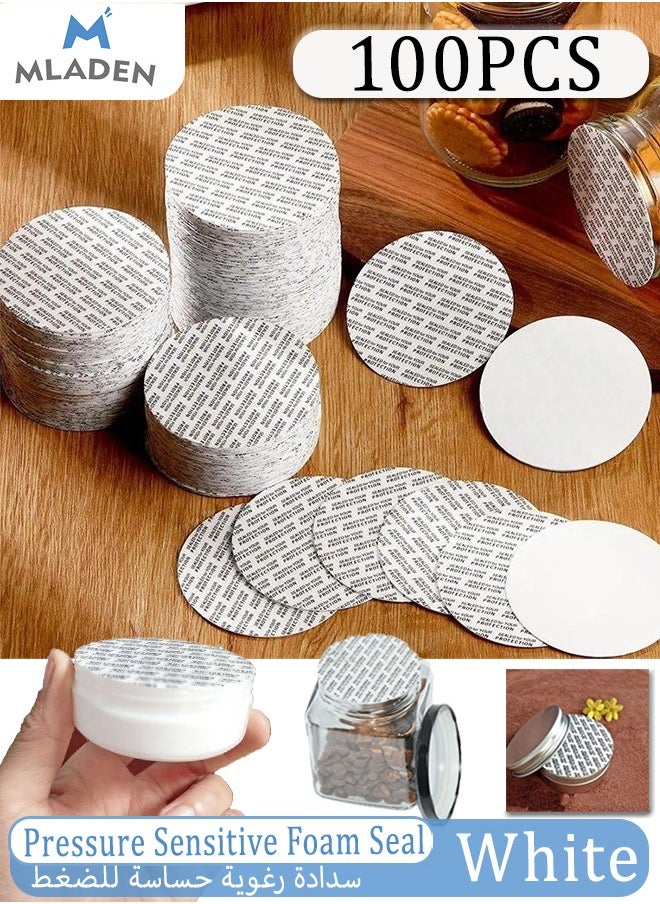 MLADEN - 100Pcs Pressure Sensitive Foam Seal Tamper Resistant Seals Torque Activated Cap Seals Liners for Cosmetic Bottles Cases Jars Vials(24mm/0.95inch) - Image 1