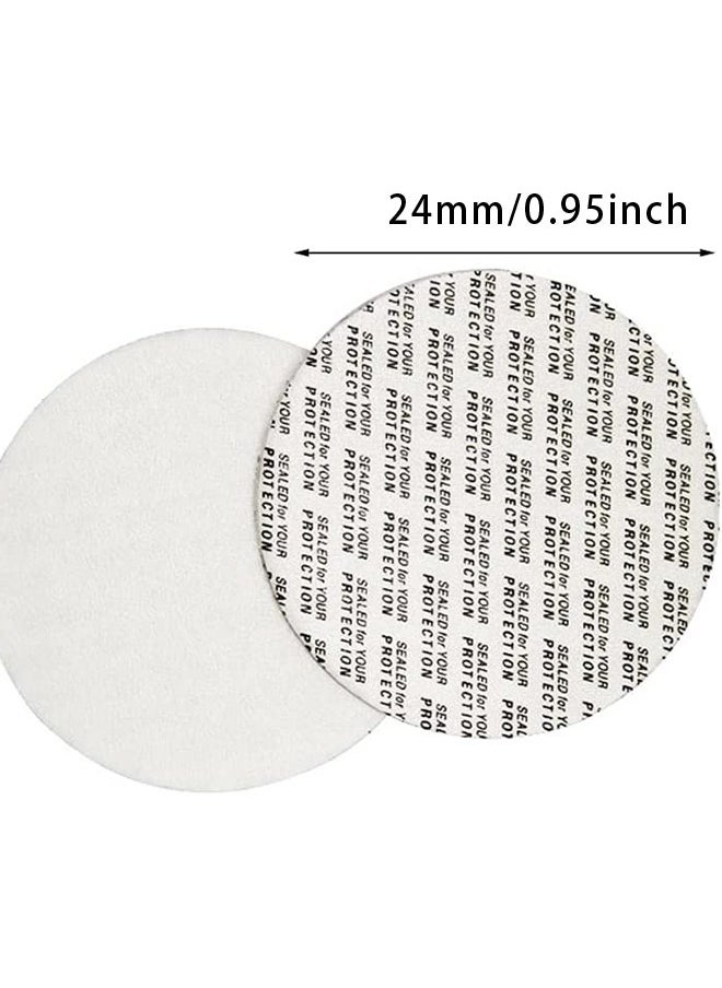MLADEN - 100Pcs Pressure Sensitive Foam Seal Tamper Resistant Seals Torque Activated Cap Seals Liners for Cosmetic Bottles Cases Jars Vials(24mm/0.95inch) - Image 1
