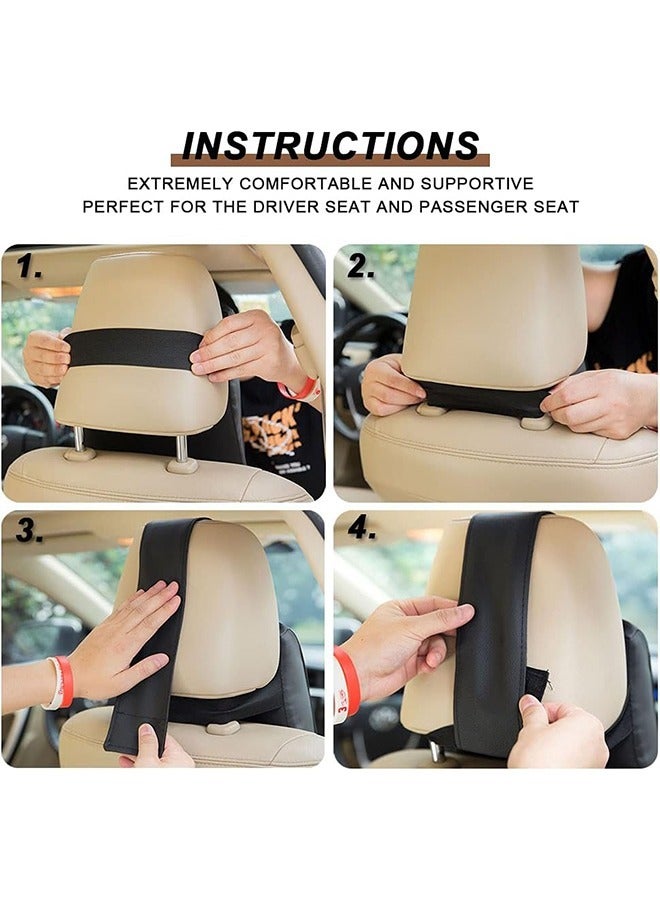 2 Pack Car Seat Neck Pillows,Car Headrest Pillow,Car Neck Support,Memory Foam, Soft, Breathable, For Neck Pain Relieve & Cervical Support - Image 3