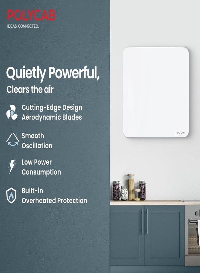 Polycab Freshly Prime 150mm Energy Efficient Exhaust fan for Kitchen Bathroom | Noiseless ventilation, Sleek Design Easy to Clean | High Speed, Powerful Motor, 100% Copper, 3 Yrs Warranty【White】 - Image 4