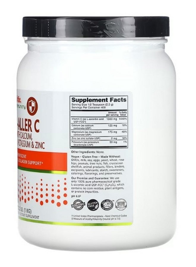Nutribiotic Immunity Hypo Aller C Vitamin C with Calcium Magnesium Potassium and Zinc 2.2 lb 1 kg - Image 2