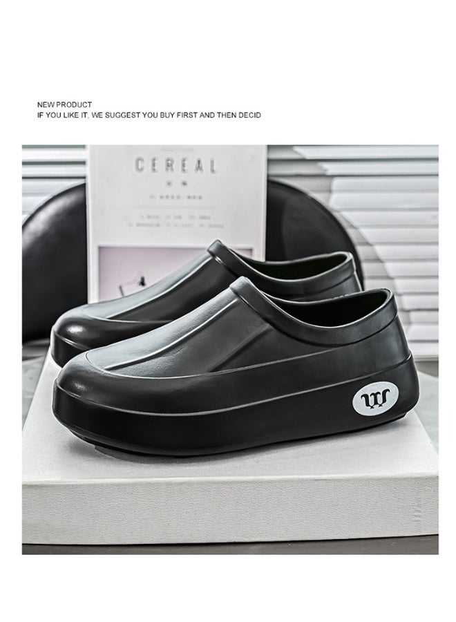 دبليو أحذية عمل احترافية، أحذية أمان للجنسين، مناسبة للطهاة والممرضين والأطباء. مقاومة للزيوت والماء والانزلاق، لونها أسود. - Image 4