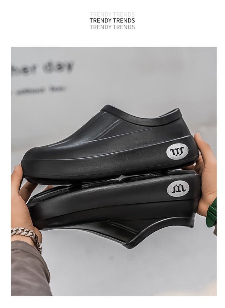 دبليو أحذية عمل احترافية، أحذية أمان للجنسين، مناسبة للطهاة والممرضين والأطباء. مقاومة للزيوت والماء والانزلاق، لونها أسود. - Image 3