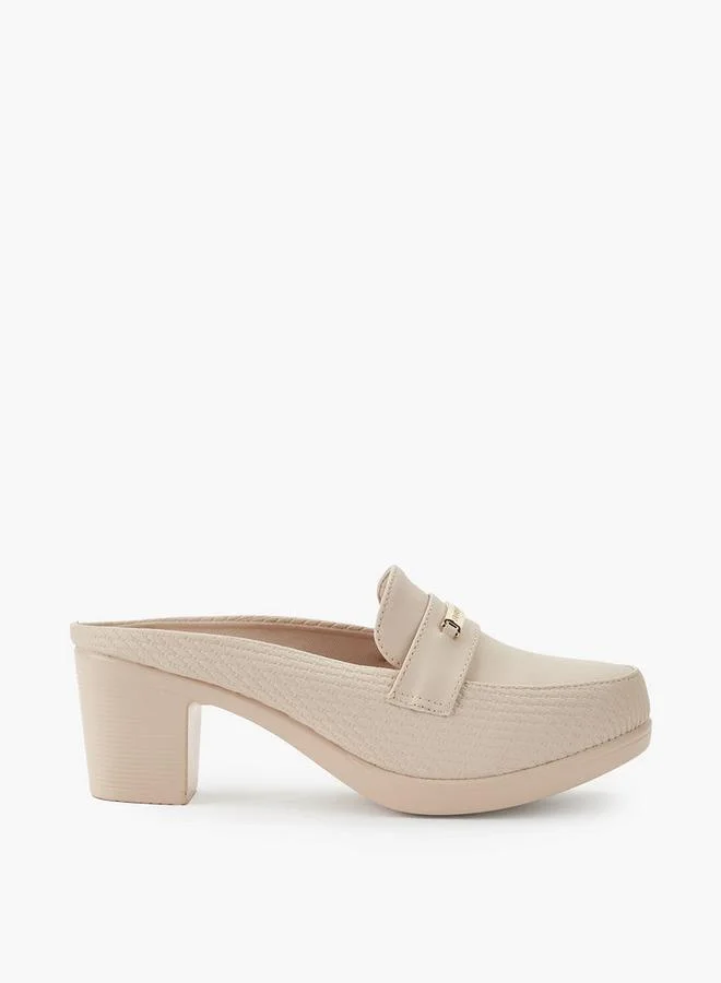 Flora Bella By Shoexpress  Flora Bella Women Block Heel Mules for Women | Best Price UAE