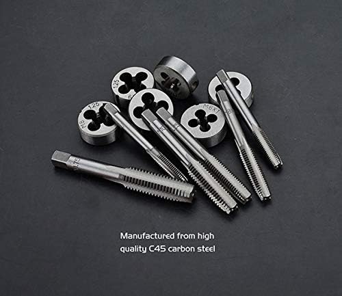 NIKTION Metric Tap and Die Set Thread M3 to M12 Thread Repair Kit Plug Metric Wrench Die Holder Screwdriver with Storage case 20 Pcs Clear - Image 4