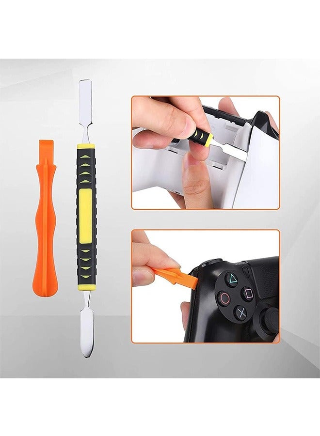 LENND Repair Tool Kit for Xbox One 360 PS3 PS4 PS5 Controller XBOX series X|S, 12 in 1 T6 T8 T10 Xbox One Screwdriver Set with Cross Screwdriver 1.5, Safe Pry Tools, Cleaning Brush  - Image 4